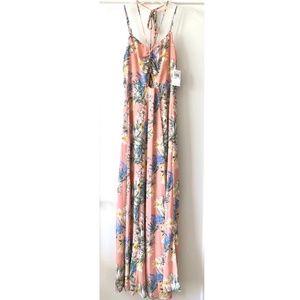 NWT June & Hudson Floral Maxi Dress with Cutout